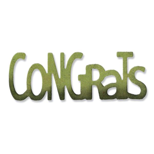 Sizzix - Stanzschablone "Congrats" Sizzlits Dies