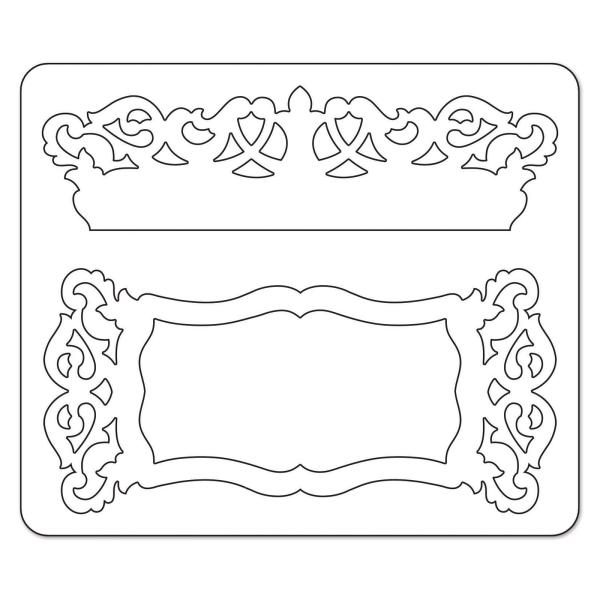 Sizzix - Stanzschablone "Label edge Scrollwork" Sizzlits Dies