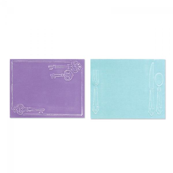 Sizzix - 3D Prägefolder "Place Setting Keys" Embossing Folder