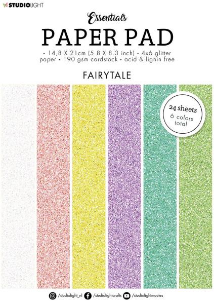 Studio Light - Glitzerpapier "Fairytale" Glitter Paper Pad A5 - 36 Bogen