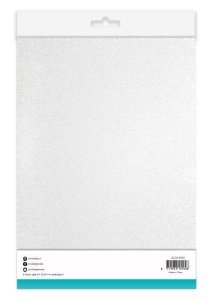 Studio Light - Glitzerpapier "White" Glitter Sheets A5 - 10 Bogen