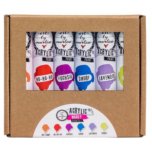 Studio Light - Acrylfarbe "Moody" Acrylic Paint Set 6x28ml Design by Art by Marlene