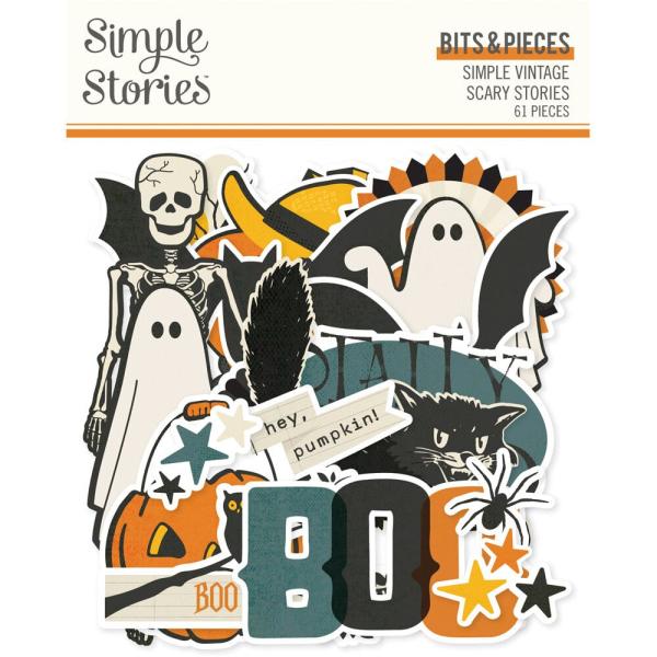 Simple Stories - Stanzteile "Simple Vintage Scary Stories" Bits & Pieces 