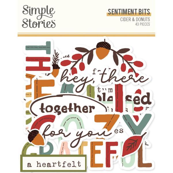 Simple Stories - Stanzteile "Cider & Donuts" Sentiment Bits & Pieces 