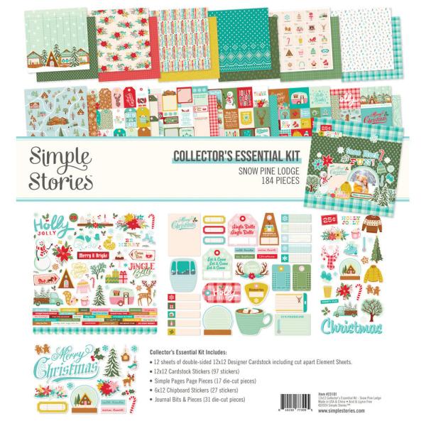 Simple Stories - Collectors Essential Kit "Snow Pine Lodge" 12 Bogen Designpapier