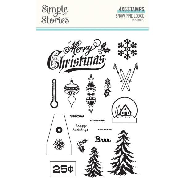 Simple Stories - Stempelset "Snow Pine Lodge" Clear Stamps 