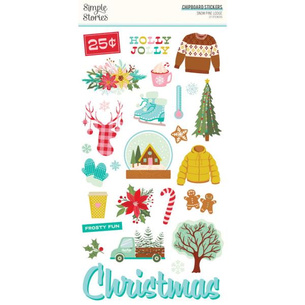 Simple Stories - Aufkleber "Snow Pine Lodge" Chipboard Sticker 