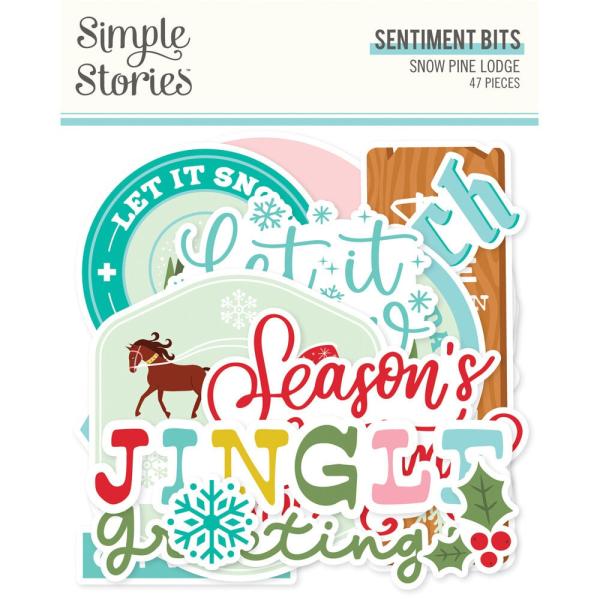 Simple Stories - Stanzteile "Snow Pine Lodge" Sentiment Bits & Pieces 