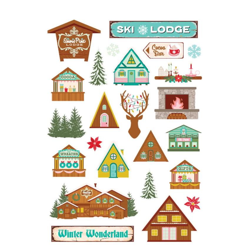 Simple Stories - Aufkleber "Snow Pine Lodge" Sticker Book