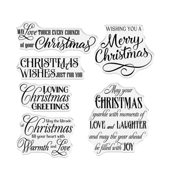 Crafters Companion - Stempelset "Christmas Sparkle" Clear Stamps