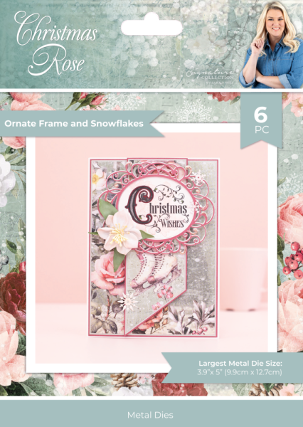 Crafters Companion - Stanzschablone "Ornate Frame and Snowflakes" Dies