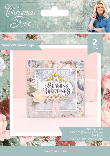 Crafters Companion - Stempelset & Stanzschablone "Seasons Greetings" Stamp & Dies