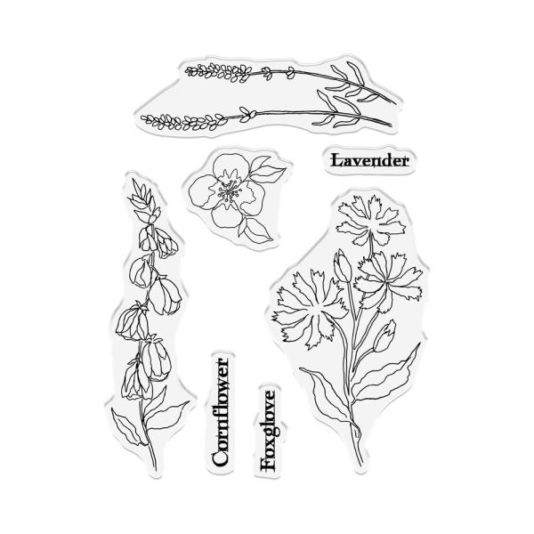 Crafters Companion - Stempelset "Wildflower Trio" Clear Stamps