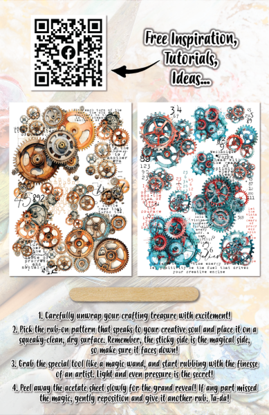 AALL and Create - Transfer Aufkleber "Cogs & Curios" Rub-Ons A5