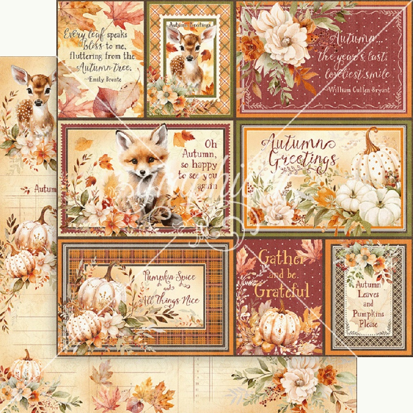 Graphic 45 - Designpapier "Autumn Greetings" Collection Pack 12x12 Inch - 16 Bogen