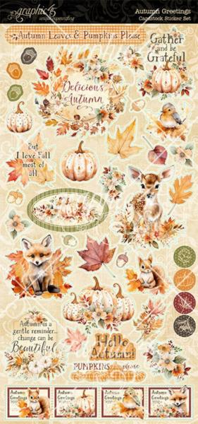 Graphic 45 - Aufkleber "Autumn Greetings" Sticker