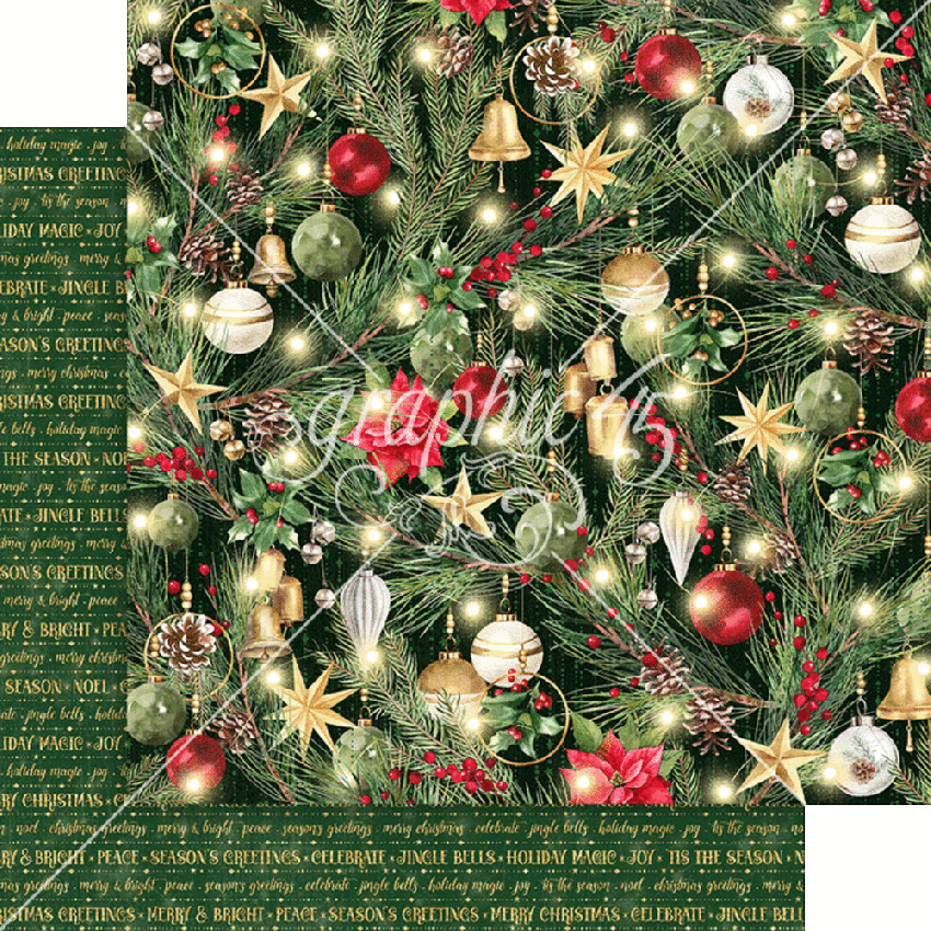 Graphic 45 - Designpapier "Merry & Bright" Collection Pack 12x12 Inch - 16 Bogen