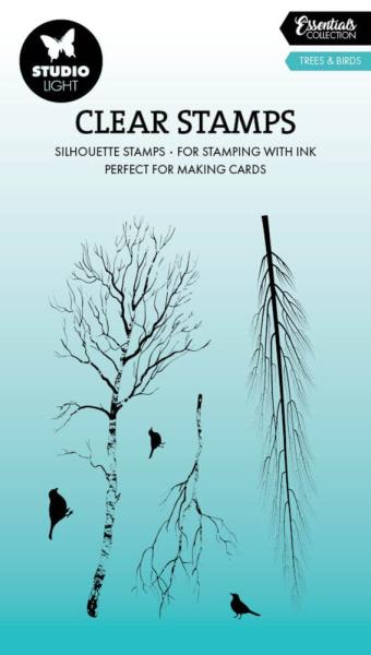 Studio Light - Stempelset "Trees & Birds Silhouette" Clear Stamps