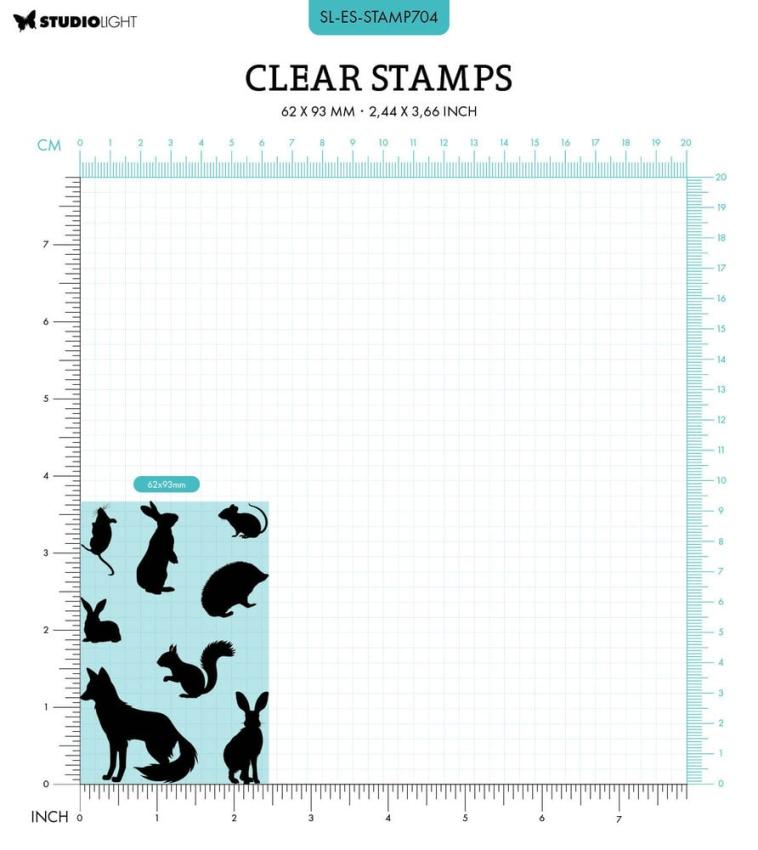 Studio Light - Stempelset "Animals Silhouette" Clear Stamps