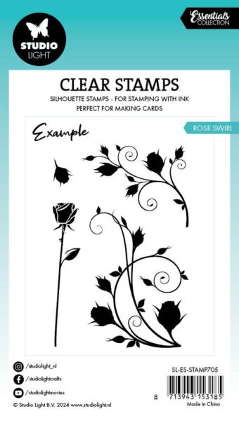 Studio Light - Stempelset "Rose Swirl Silhouette" Clear Stamps