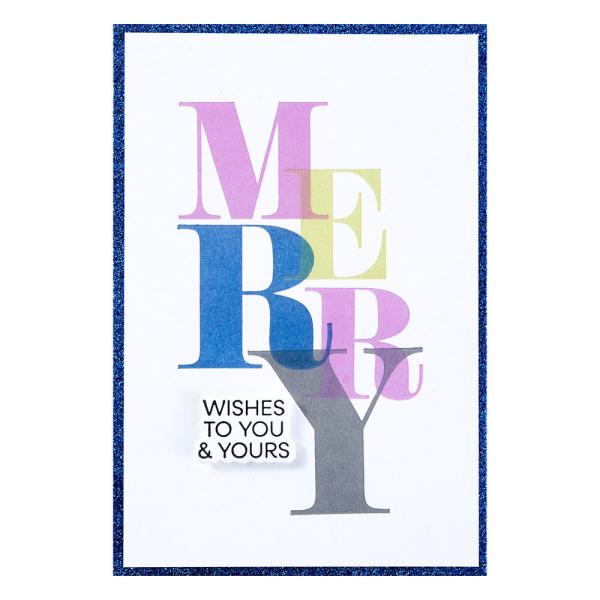 Spellbinders - Buchdrucktechnik "Color Mix Merry" BetterPress Plate & Dies