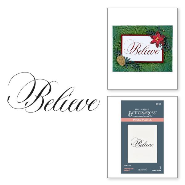 Spellbinders - Buchdrucktechnik "Copperplate Believe" BetterPress Plate