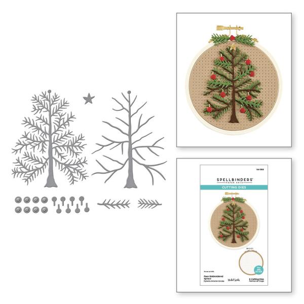 Spellbinders - Stanzschablone "Faux Embroidered Spruce" Dies