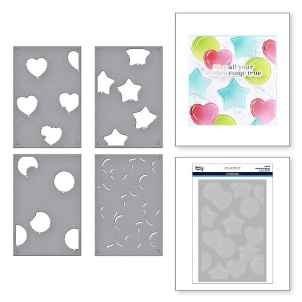 Spellbinders - Schablone "Layered Party Balloons" Stencil