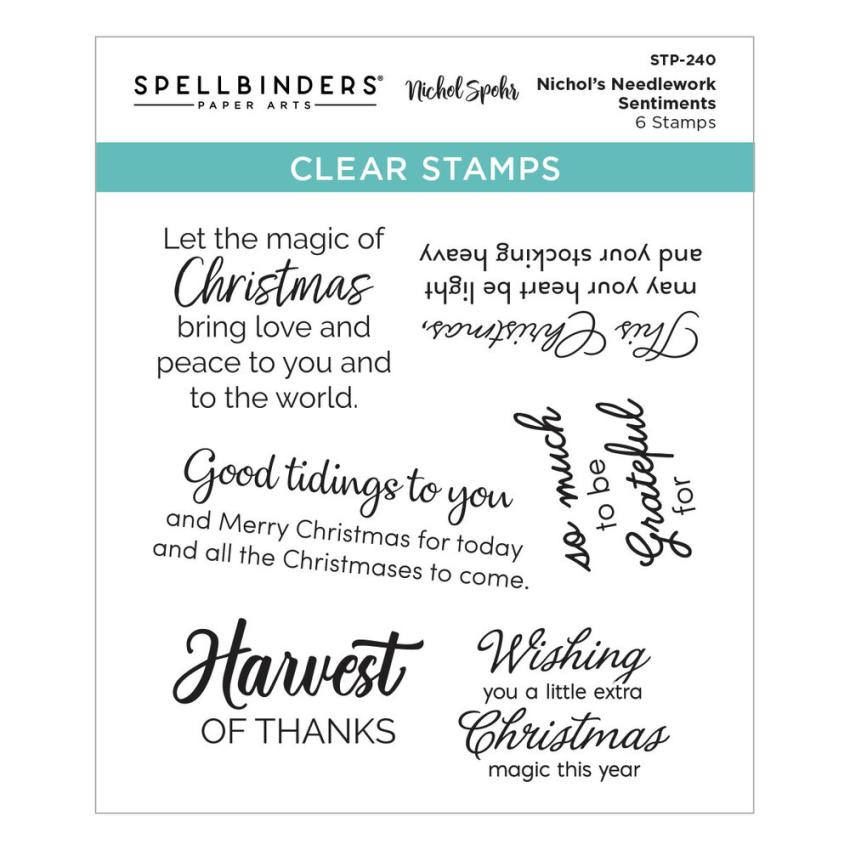 Spellbinders - Stempelset "Needlework Sentiments" Clear Stamps