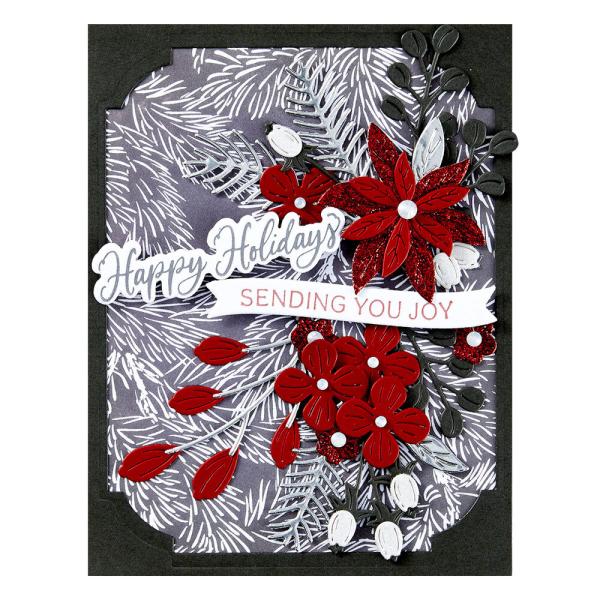 Spellbinders - Buchdrucktechnik "Sending Joy Sentiments" BetterPress Plate & Dies