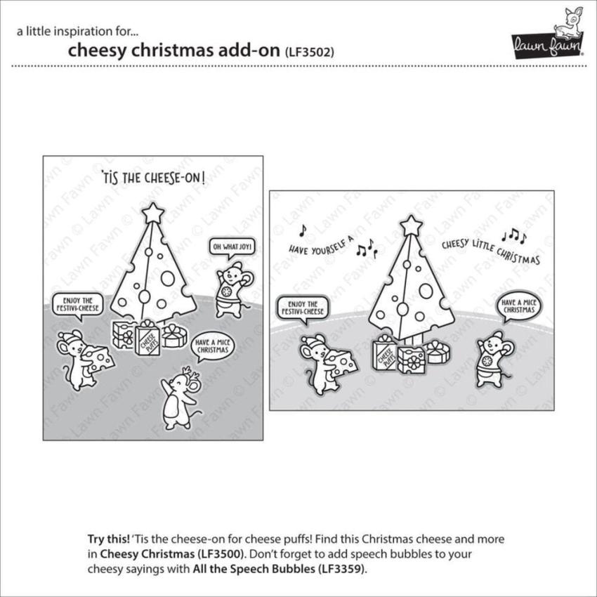 Lawn Fawn - Stempelset "Cheesy Christmas" Clear Stamp Add-On