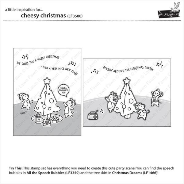 Lawn Fawn - Stempelset "Cheesy Christmas" Clear Stamps