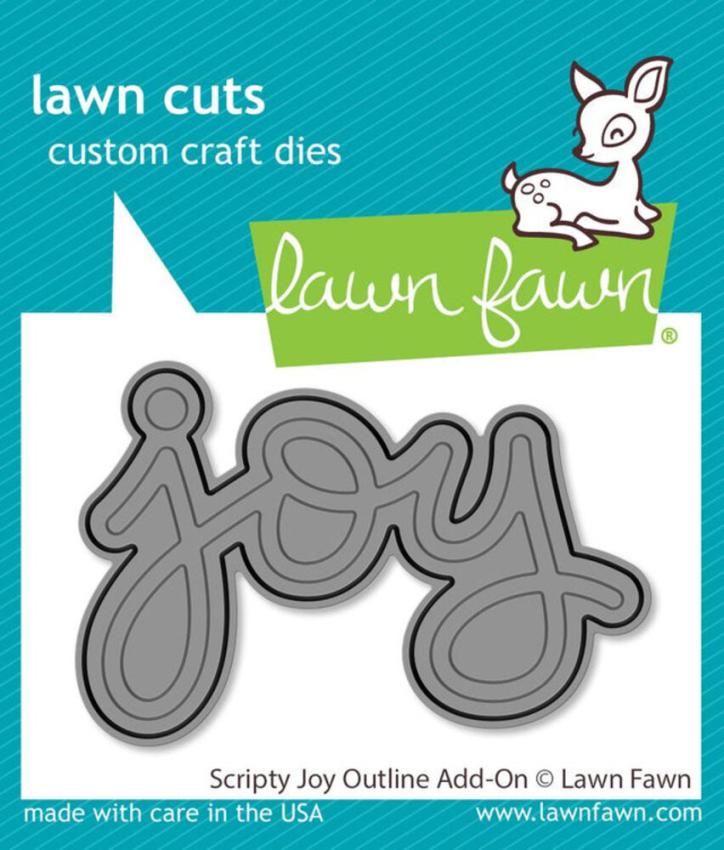 Lawn Fawn - Stanzschablone "Scripty Joy Outline" Add-on Die