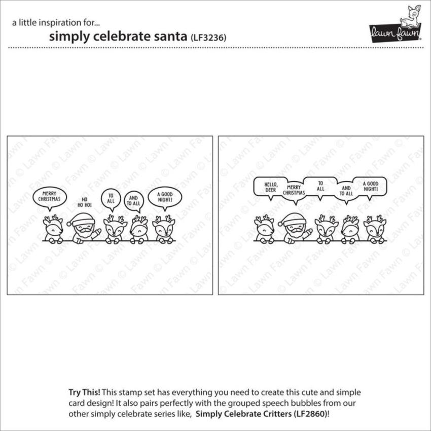 Lawn Fawn - Stempelset "Simply Celebrate Santa" Clear Stamps