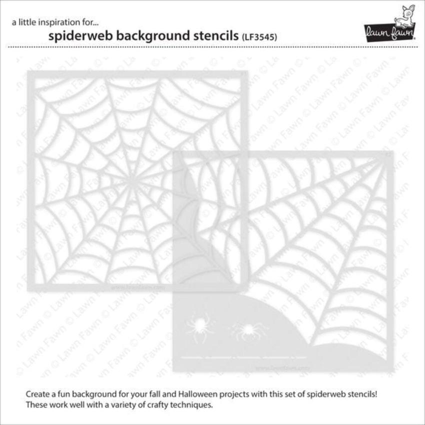 Lawn Fawn - Schablone "Spiderweb Background" Stencil