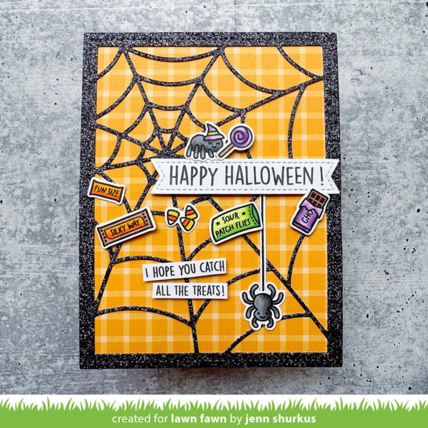 Lawn Fawn - Stempelset "Sweet Spiders" Clear Stamp Add-On