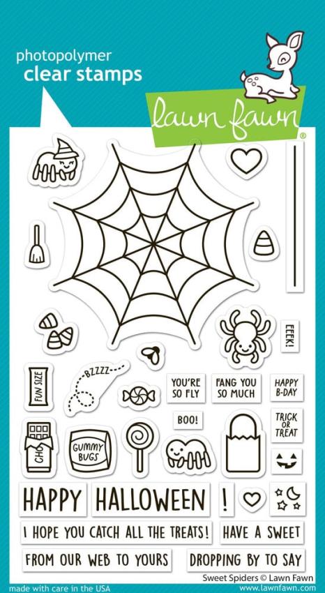 Lawn Fawn - Stempelset "Sweet Spiders" Clear Stamps