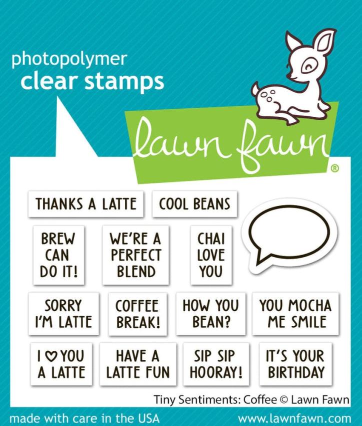 Lawn Fawn - Stempelset "Tiny Sentiments: Coffee" Clear Stamps