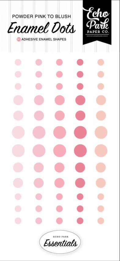 Echo Park - Enamel Dots "Pink" 60 Stück