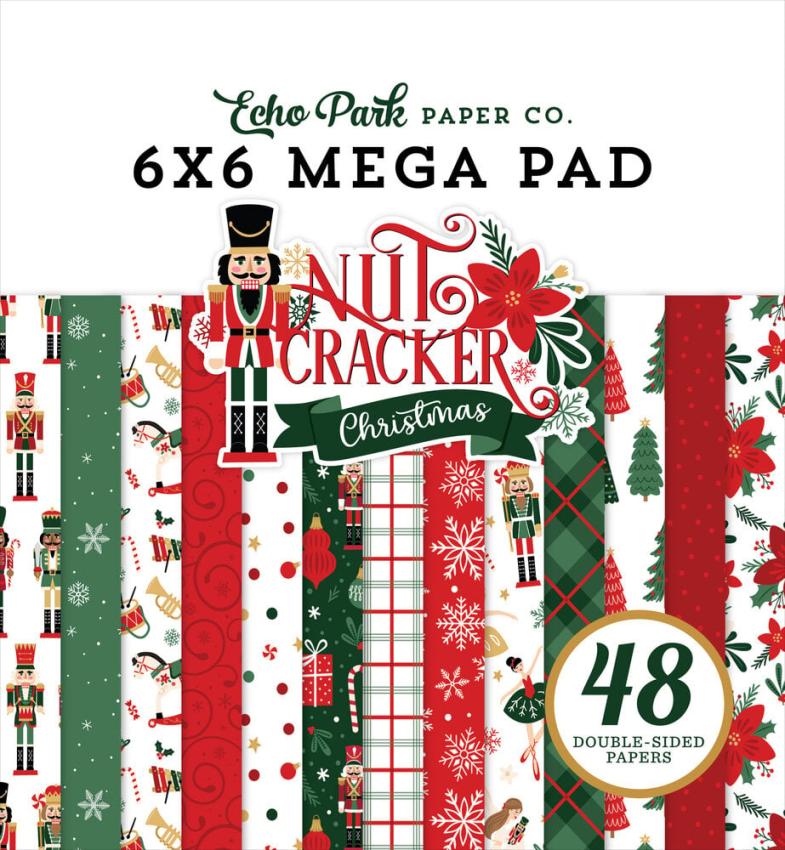 Echo Park - Designpapier "Nutcracker Christmas" Cardmakers Mega Pad 6x6 Inch - 48 Bogen