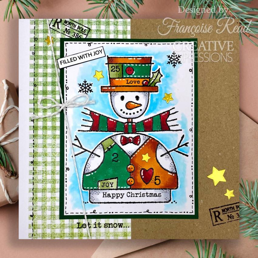 Woodware - Stempelset "Wooden Snowman" Clear Stamps Design by Francoise Read