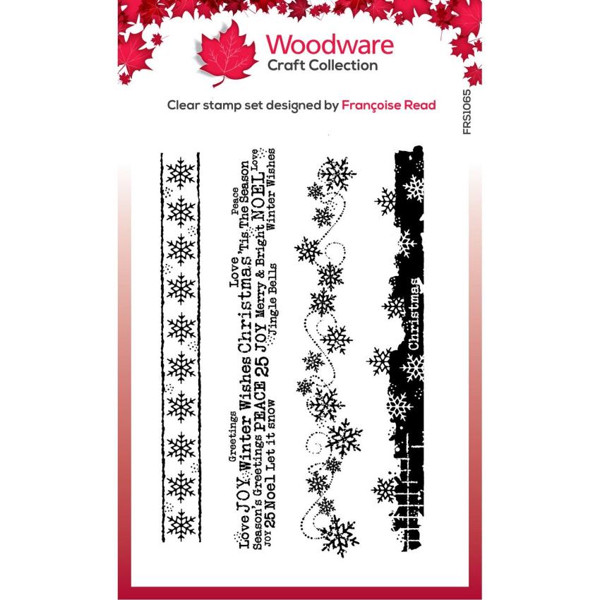 Woodware - Stempelset "Christmas Borders" Clear Stamps Design by Francoise Read