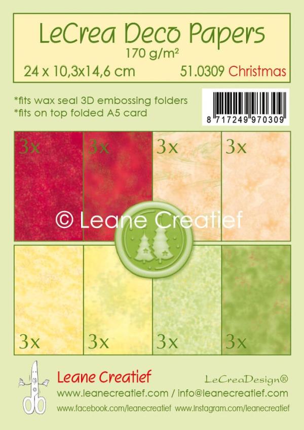 Leane Creatief -  Designpapier "Christmas" Paper Pack A5 - 24 Bogen