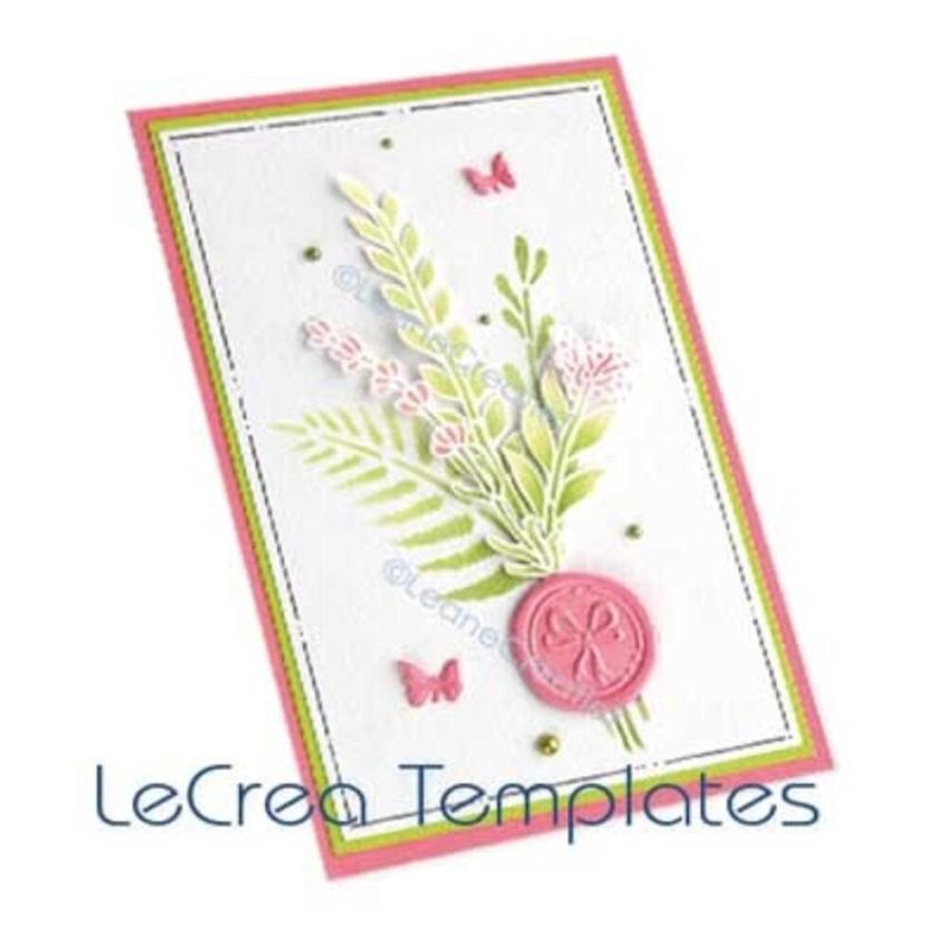 Leane Creatief - Schablone "Grass & Leaves" Stencil - Template