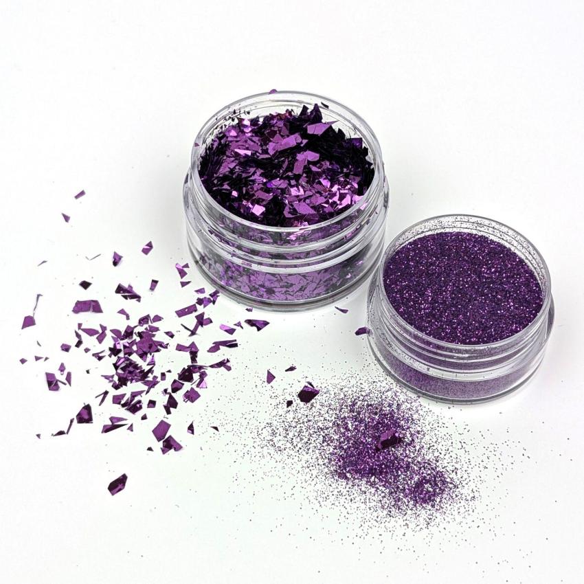 Cosmic Shimmer - Glitzermischung "Vivid Violet" Spangles Set 2x10ml