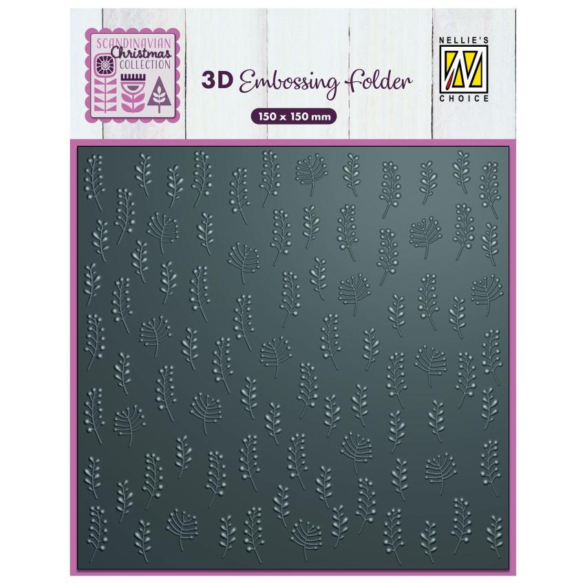 Nellie Snellen - Prägefolder "Leaves" 3D Embossing Folder 