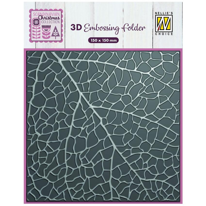 Nellie Snellen - Prägefolder "Leaf Grain" 3D Embossing Folder 