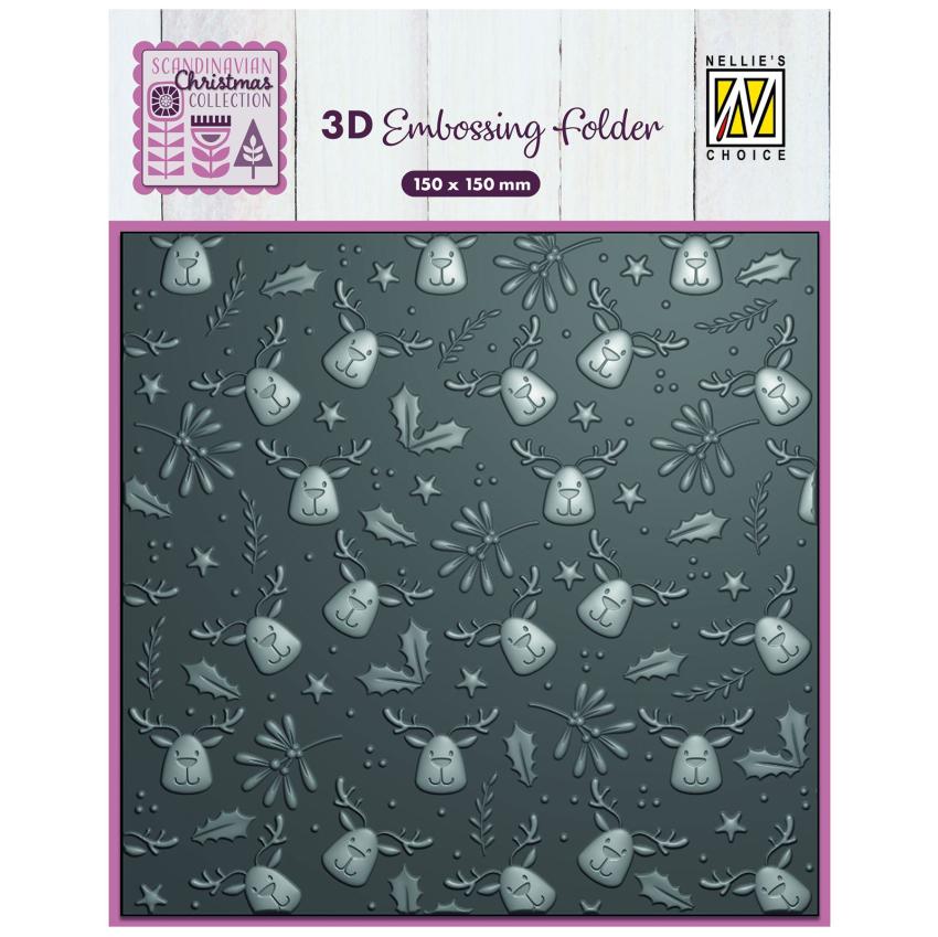 Nellie Snellen - Prägefolder "Moose" 3D Embossing Folder 