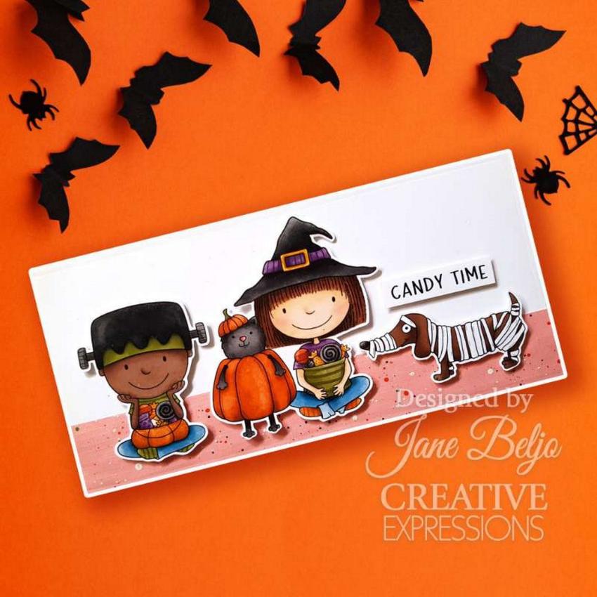 Creative Expressions - Stempelset "Happy Halloween" Clear Stamps 10,2x15,2cm Design by Jane's Doodles