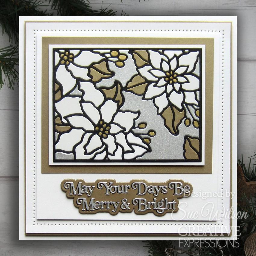 Creative Expressions - Stanzschablone "Festive Collection Poinsettia Cover Plate" Craft Dies Design by Sue Wilson